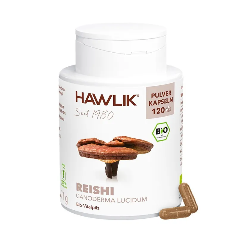 HAWLIK Bio Reishi Pulver Kapseln - 500