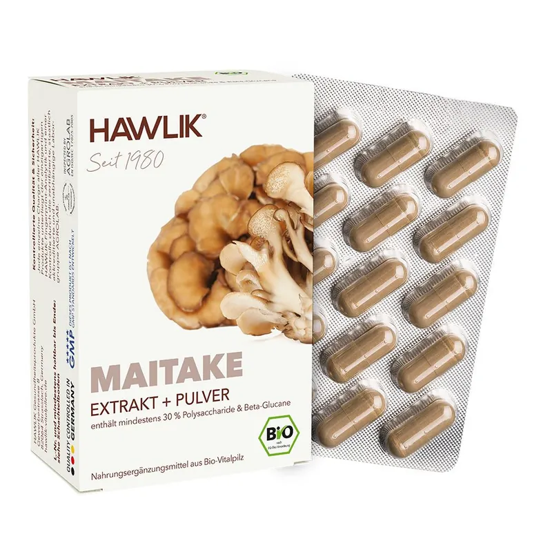 HAWLIK Bio Maitake Extrakt + Pulver Kapseln - 120