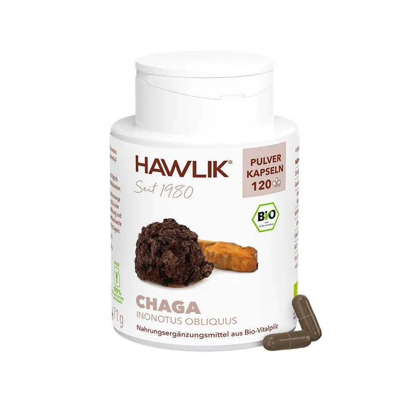 HAWLIK Bio Chaga Pulver Kapseln - 250